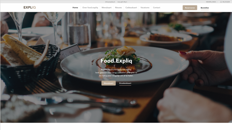 Wat kan ik verwachten van een food website?